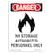 Signmission Safety Sign, OSHA Danger, 14" Height, Rigid Plastic, Portrait No Storage, Portrait OS-DS-P-1014-V-1915 - alternate 1